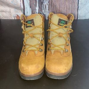 Timberland field boots.